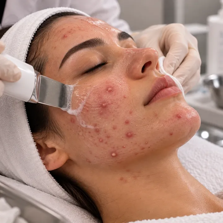 Foto de referencia: Limpieza facial para acné